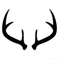 Deer Antlers Rack - Decal Sticker - Multiple Colors Sizes - Ebn6721