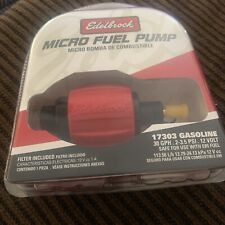 Edelbrock Micro Fuel Pump 17303 Gasoline 30 Gph 2-3.5 Psi 12v With Filter New