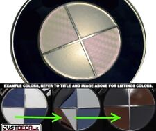 Carbon Fiber White Silver Vinyl Sticker Overlay Complete Set Fits Bmw Emblems