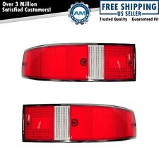 Taillight Taillamp Red White With Chrome Trim Pair Set For Porsche 911 912 930