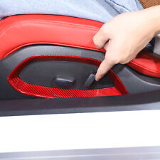Red Carbon Fiber Seat Adjustment Button Trim Cover For Corvette C8 2020-23