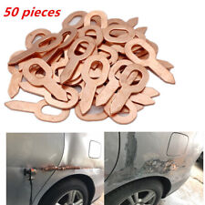 50x Copper Plated Dent Puller Rings For Spot Welding Soldering Car Body Panel
