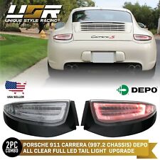 991 Style Led Light Bar All Clear Tail Light For 09-12 Porsche 911 Carrera 997
