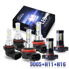For Gmc Sierra 1500 2500hd 3500 2007-2013 White Led Headlightsfog Light Bulbs