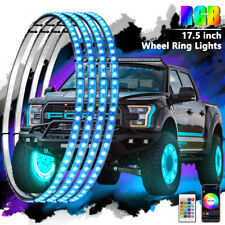 4pcs 17.5 Rgb Wheel Ring Lights Led For Truck Car Rim Lights Bluetooth App