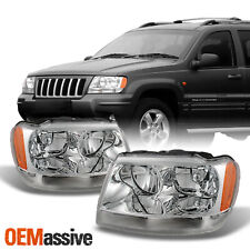 Fits 99-04 Jeep Grand Cherokee Replacement Headlights Headlamps Left Right
