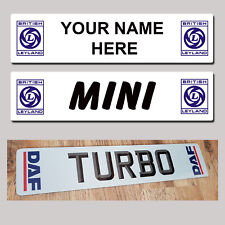 Retro British Leyland Name Plates - Custom Sign For Mini Shows - Mtp