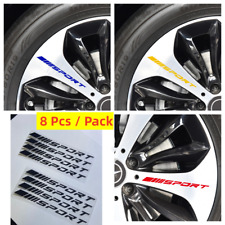 8 Pcs Sport Mark Car Wheel Rim Universal Reflective Auto Truck Decal Stickers