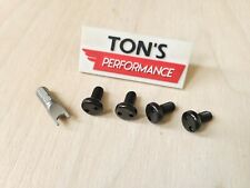 Mercedes Security Black Anti Theft Auto License Plate Screws Stainless Bolts