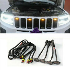 4pcs For Jeep Grand Cherokee 2003-2021 Front Grille Led Light Raptor Style-grill