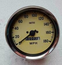 Classic Smiths 100mm Mechanical Speedometer Replica Magnolia 180 Mph Clock Wise