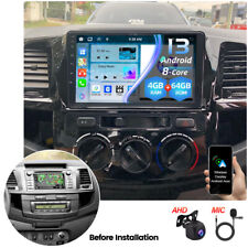 For Toyota Fortuner Hilux 2005-2014 Carplay Car Stereo Radio 464g Android13 Gps