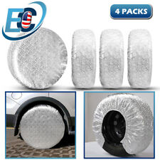 4pcs Waterproof Tire Covers Wheel Tyre Rv Trailer Camper Sun Protector 25-27