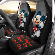 Mickey Mouse Get In Sit Down Shut Up Car Seat Covers Funny Car Accessory