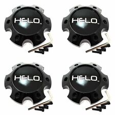 4x Helo Gloss Black Wheel Center Hub Caps 5-12od Bolt-on For 6x135 He916 He917