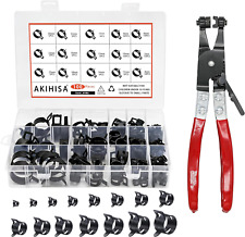 Akihisa 100pcs 6-25mm Spring Band Hose Clamp Assortment Kit With Hose Clamp 15