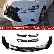 Front Bumper Lip Splitter Spoiler Body Kit Gloss Black For Lexus Is250 Is350 Is