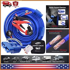 Jumper Booster Cables Quick Connect Plug 1 Gauge 25 Ft 700amp Heavy Duty Cable