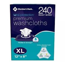 Extra Large 240 Ct. Adult Wipes Washcloth Moist Disposable 12 X 8