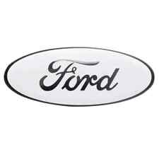 Ford Emblem 9 Inch White Chrome Front Grille Tailgate 9 Inch Oval Emblem 1pc