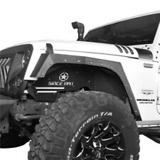 Fit 2007-2018 Jeep Wrangler Jk Steel Armour Style Front Rear Fender Flares 4pcs