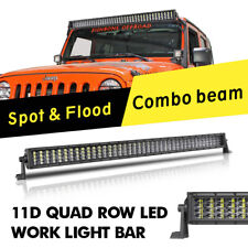 20304050 Led Work Light Bar Quad Row Spot Flood Combo Offroad Driving Truck
