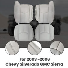 Front Leather Seat Cover Gray For Chevy Silverado Gmc Sierra 2003 2004 2005 2006