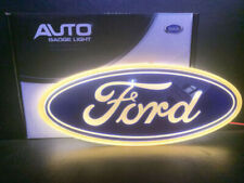7 Led White Light Tailgate Badge Front Grille Emblem Badge Nameplate For Ford