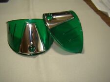Vintage Style Green Transparent 7 Inch Head Light Visors Headlight Visor Eye Lid