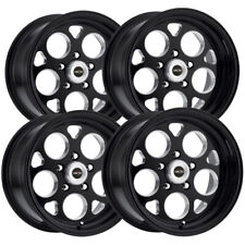 Set Of 4 Staggered Vision 561 Sport Mag 15x715x8 5x4.5 Black Wheels Rims