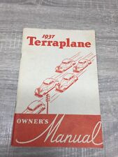 1937 Hudson Built Terraplane Original Factory Owners Manual With Foldout