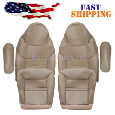 For 2000 2001 Ford Excursion Limited Front Bottom Top Leather Seat Cover Tan