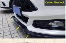 2016-2018 For Ford Focus St Rs Carbon Fiber Front Bumper Lip Protector Trim 3pcs