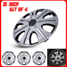 Set Of 4 15 Wheel Covers Snap On Full Hub Caps For R15 Tire Steel Rim Kits